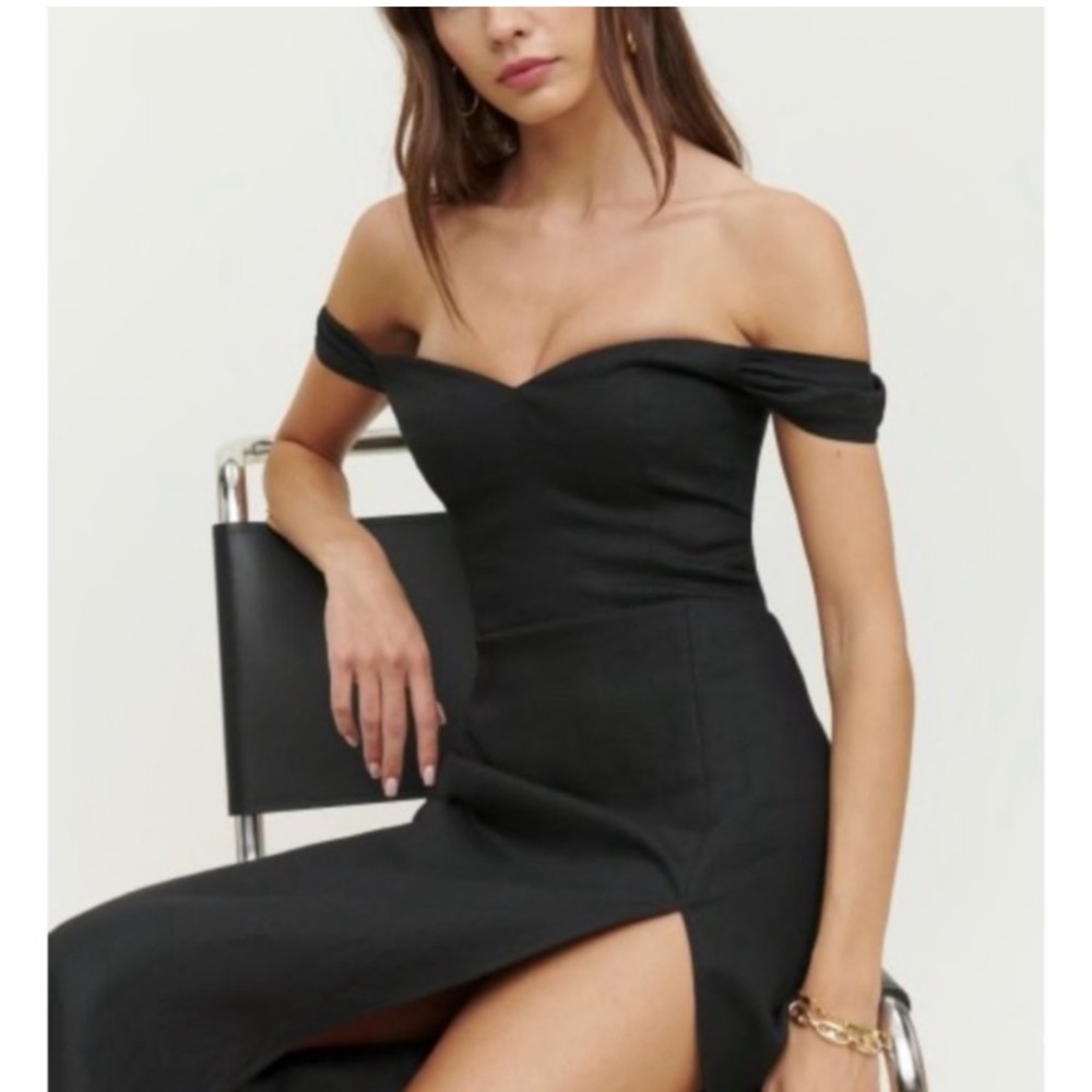 NWT REFORMATION Bridgton Linen Midi Dress